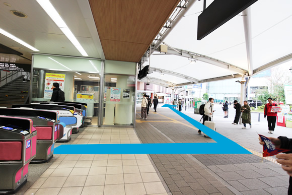 自由が丘駅北口改札