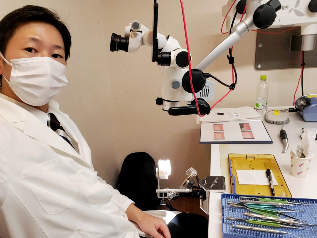 マイクロスコープ顕微鏡　歯医者　自由が丘